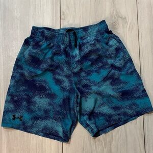 Boy’s Under Armour Teal and Navy Patterned Shorts